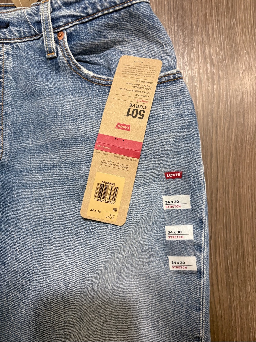 Levi's Light Blue Curve 501 Women’s Jeans - Picture 4 of 7